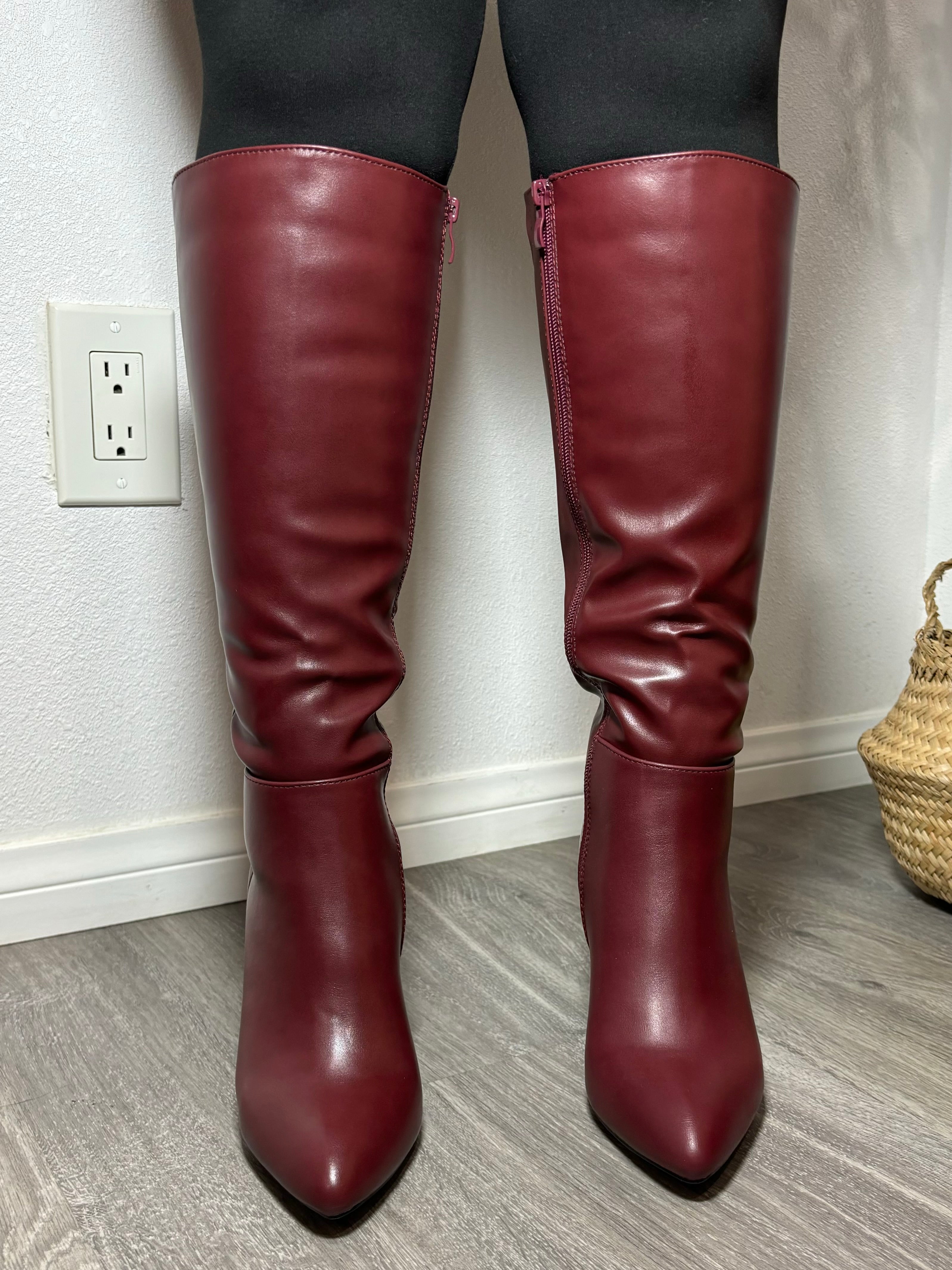Brazil Knee High Boot Wine