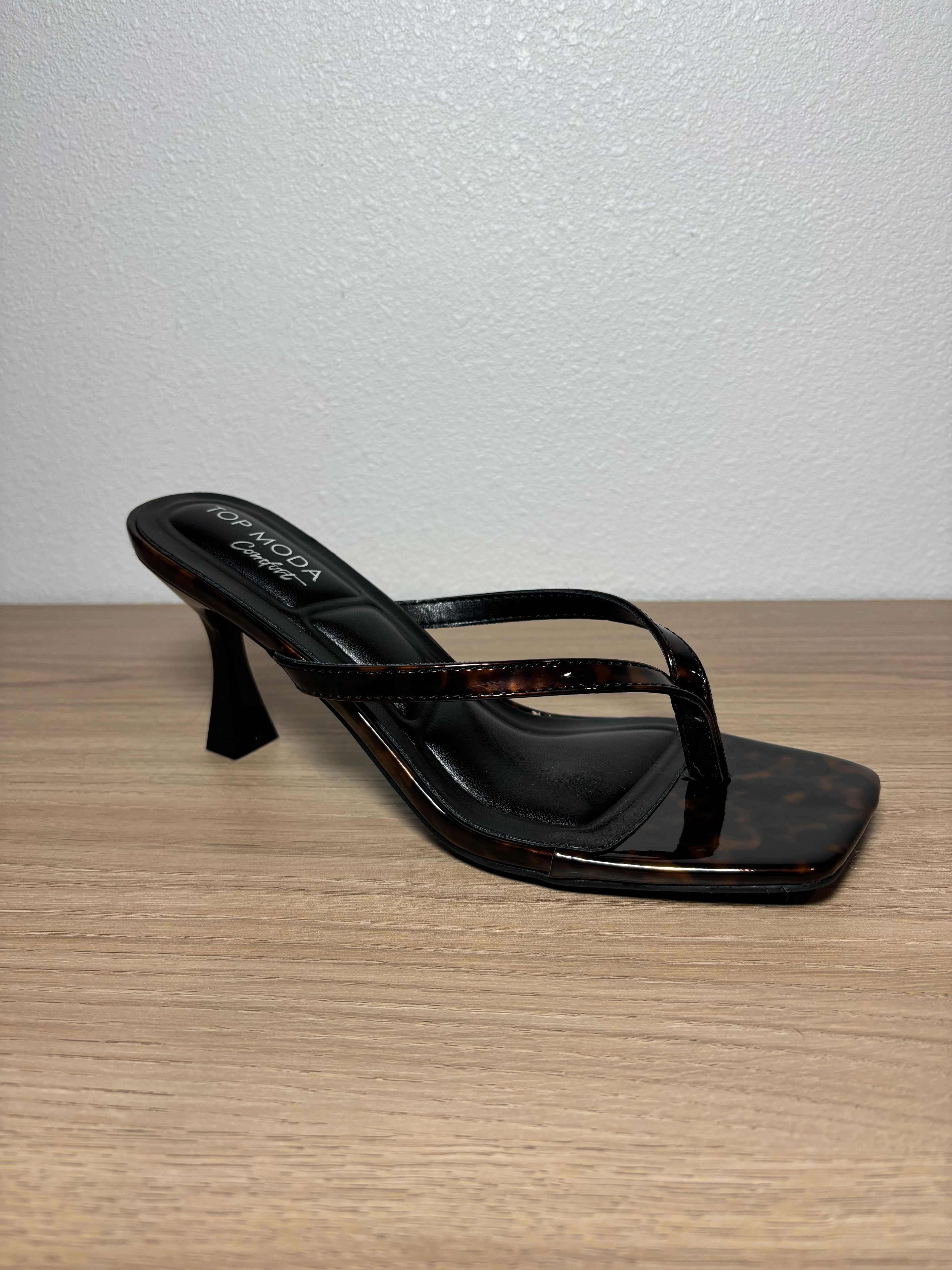 Rosie Kitten Heel tortoise Patent