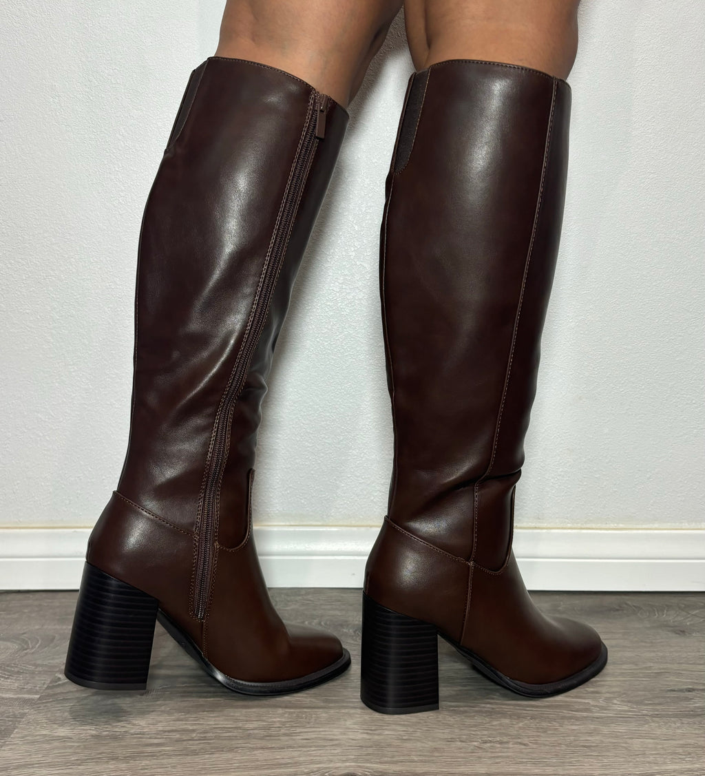Cami Knee High Boot Brown