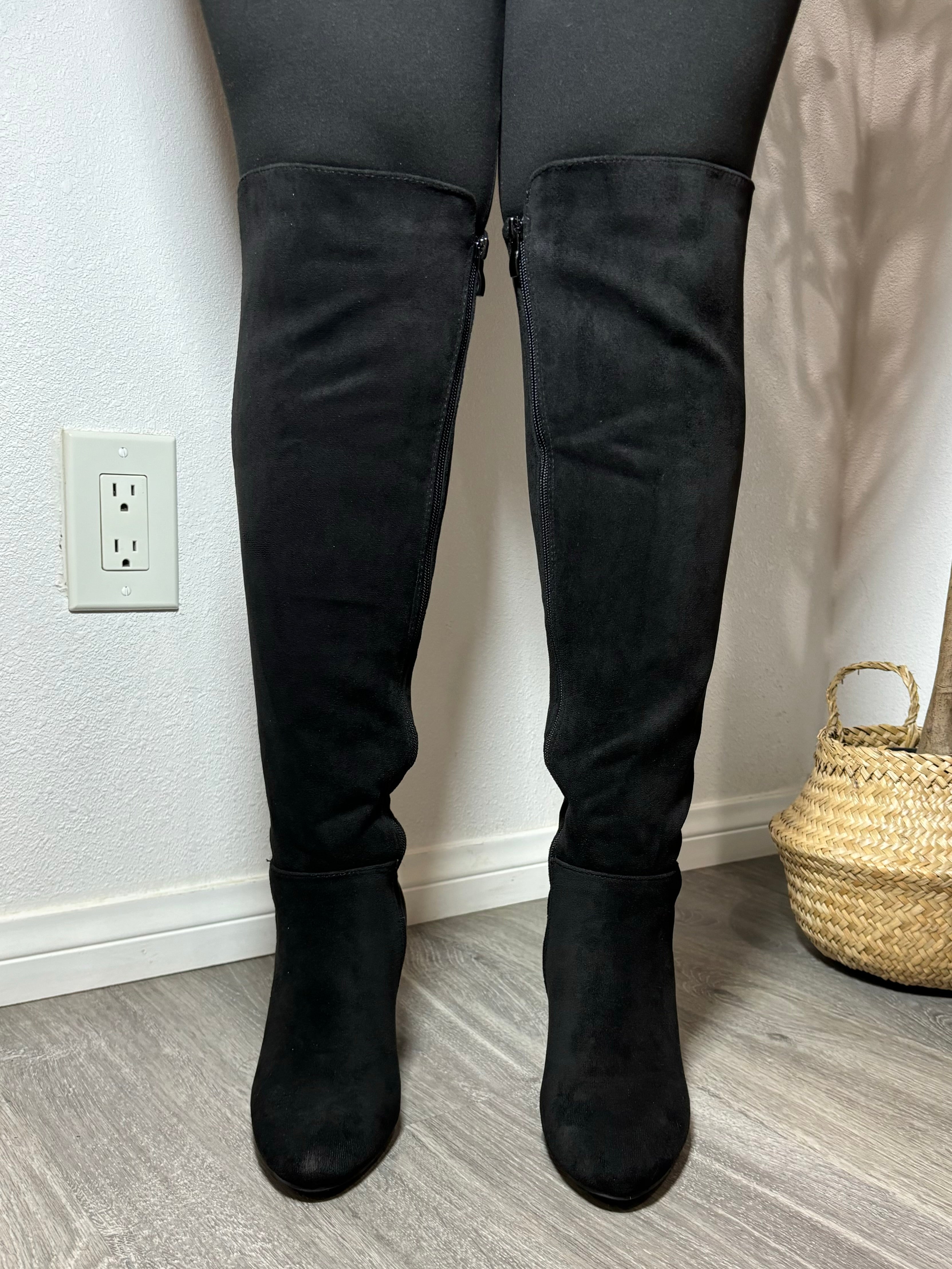 Whiskey Suede Knee High Boot