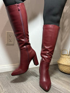 Brazil Knee High Boot Wine