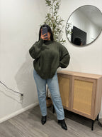 Taylor Mock Neck Sweater Dark Olive