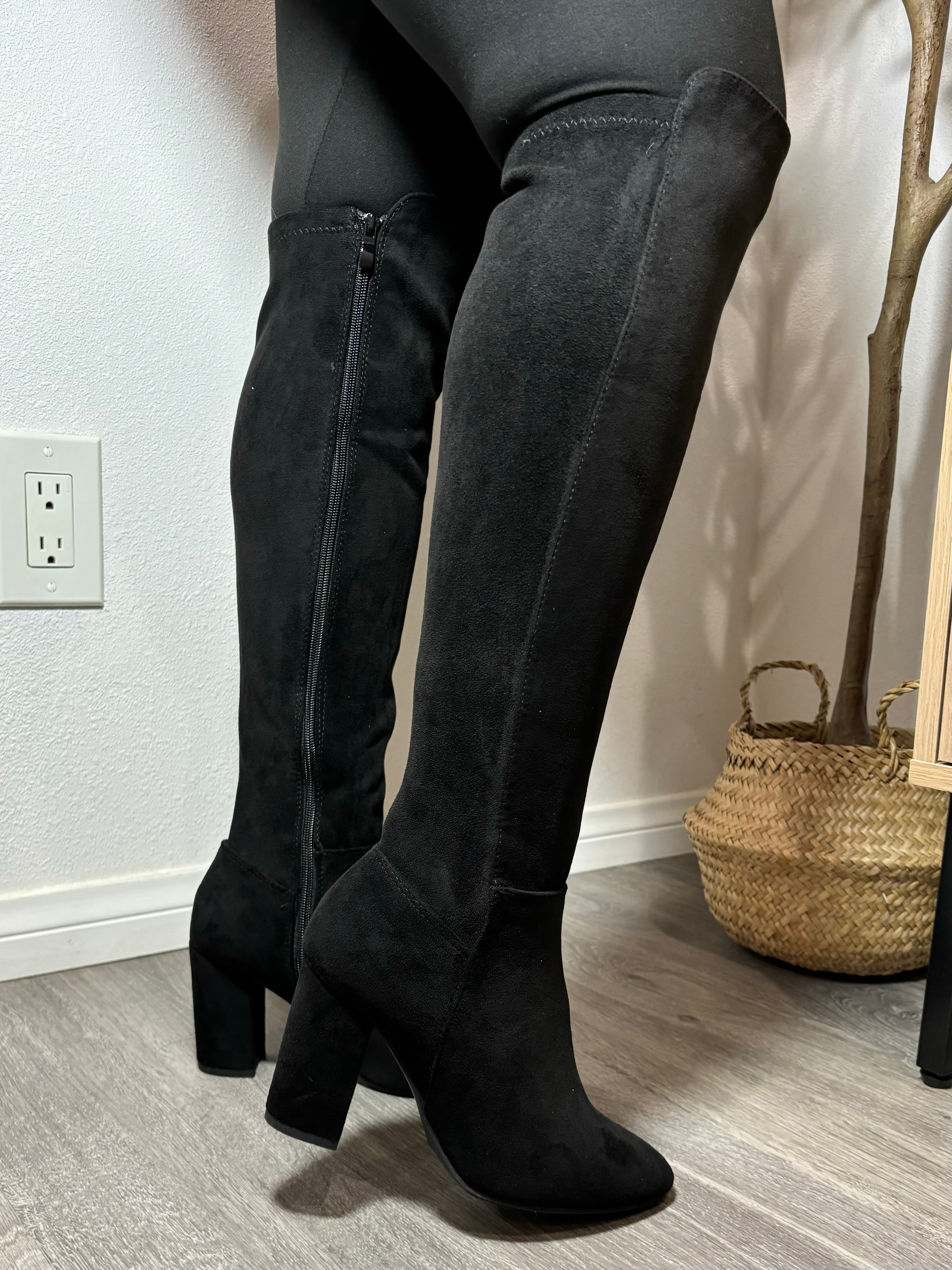 Whiskey Suede Knee High Boot