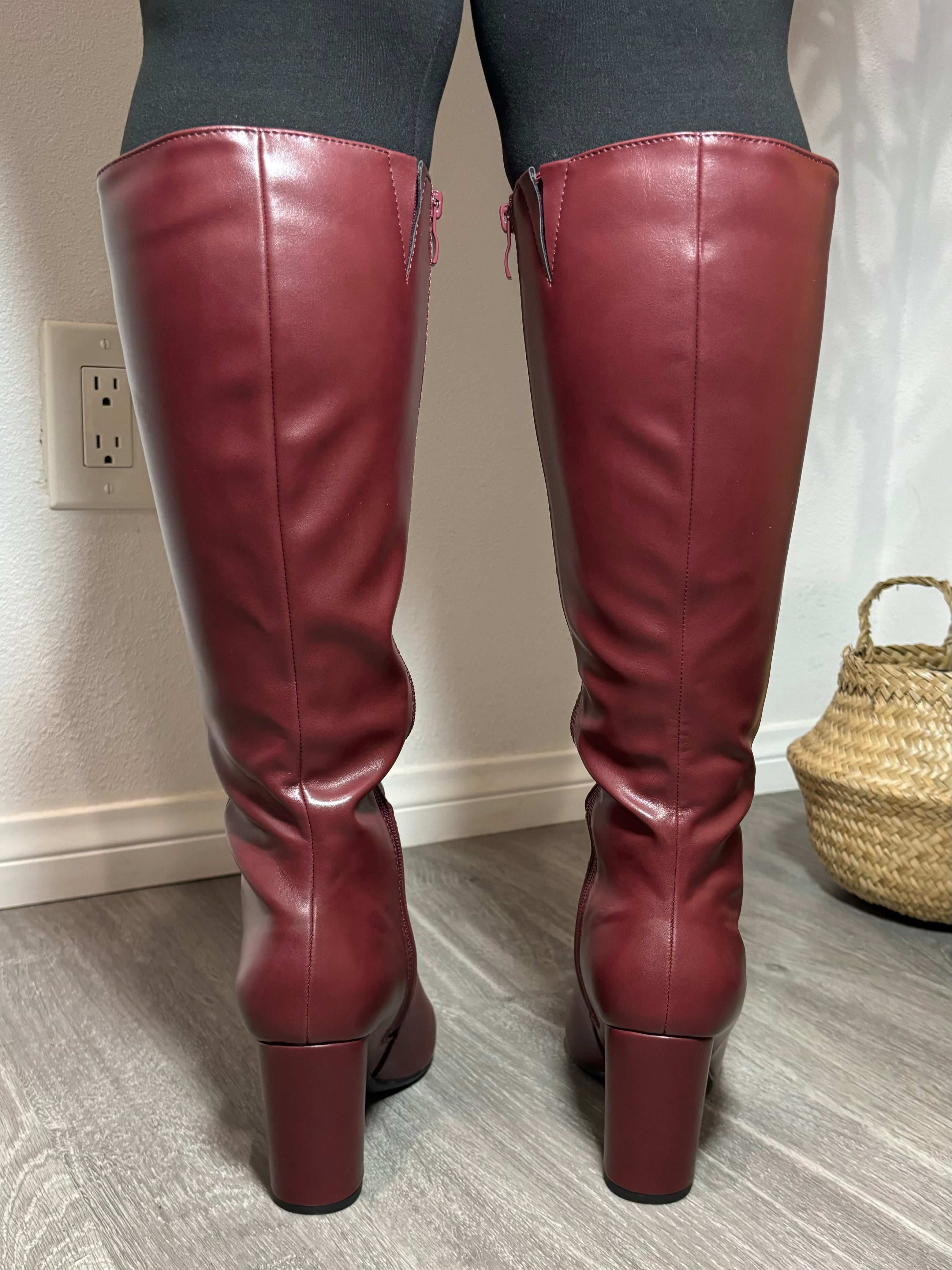Brazil Knee High Boot Wine