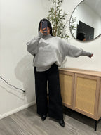 Taylor Mock Neck Sweater Grey