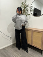 Taylor Mock Neck Sweater Grey