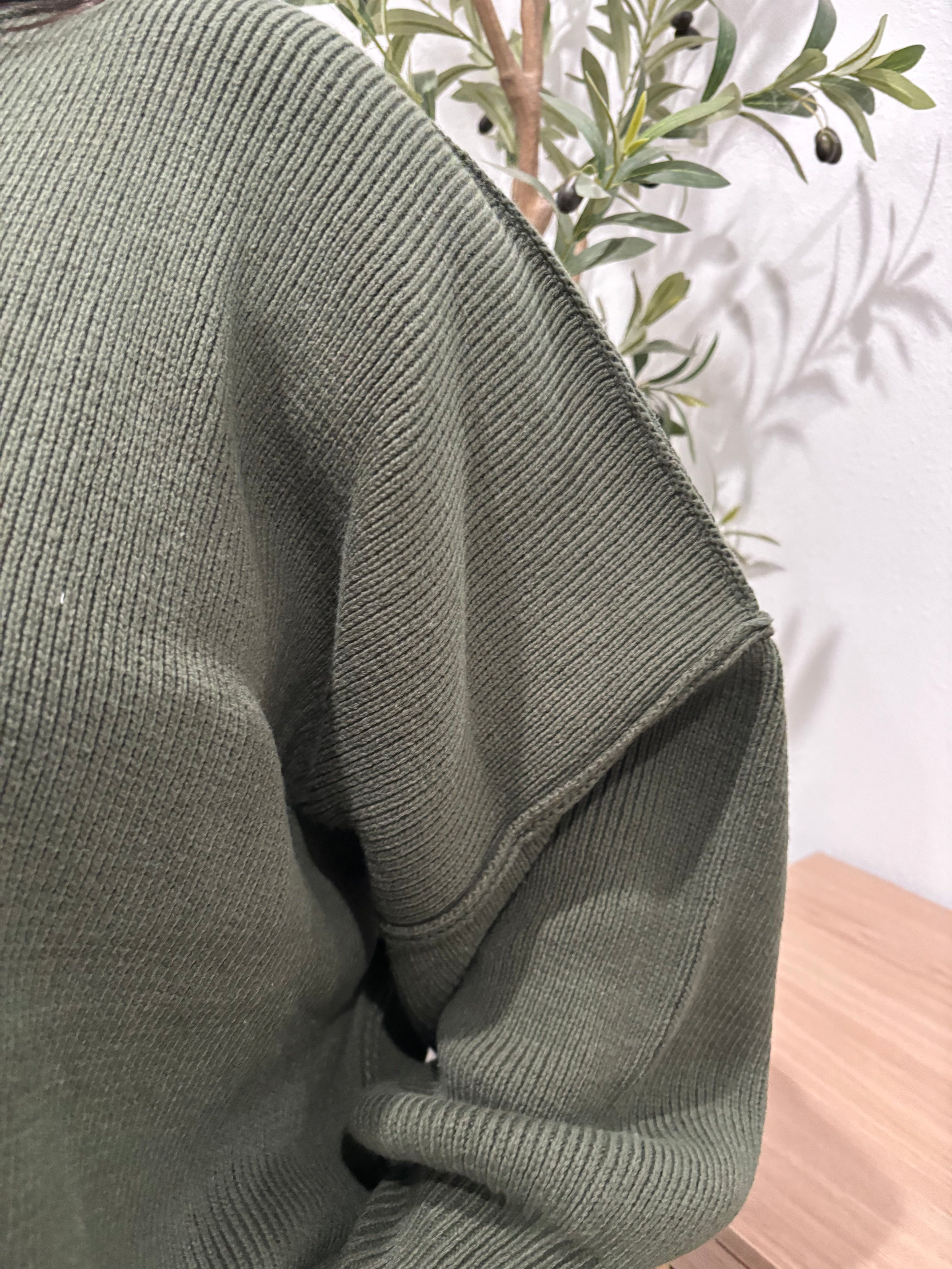 Taylor Mock Neck Sweater Dark Olive