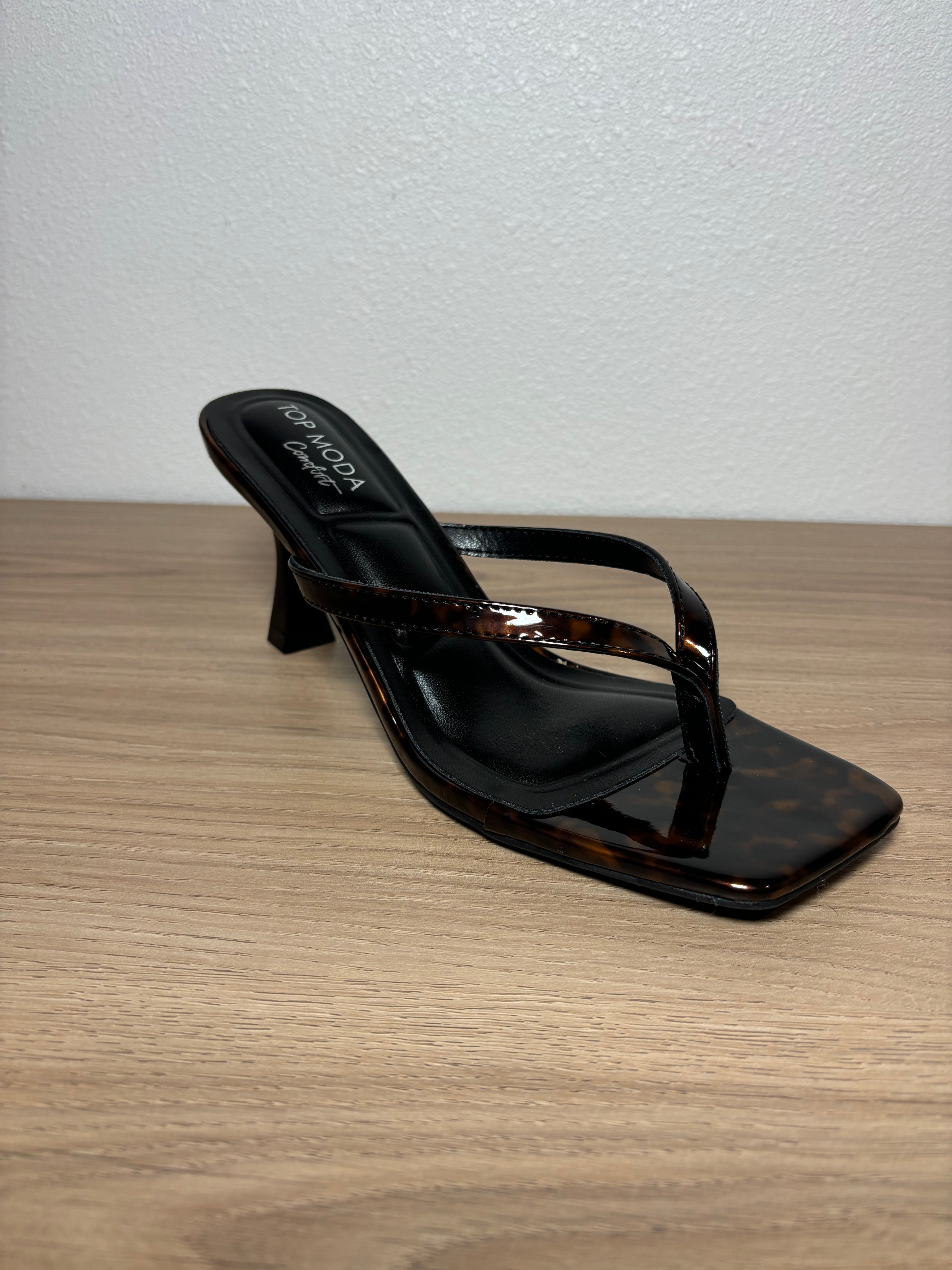 Rosie Kitten Heel tortoise Patent