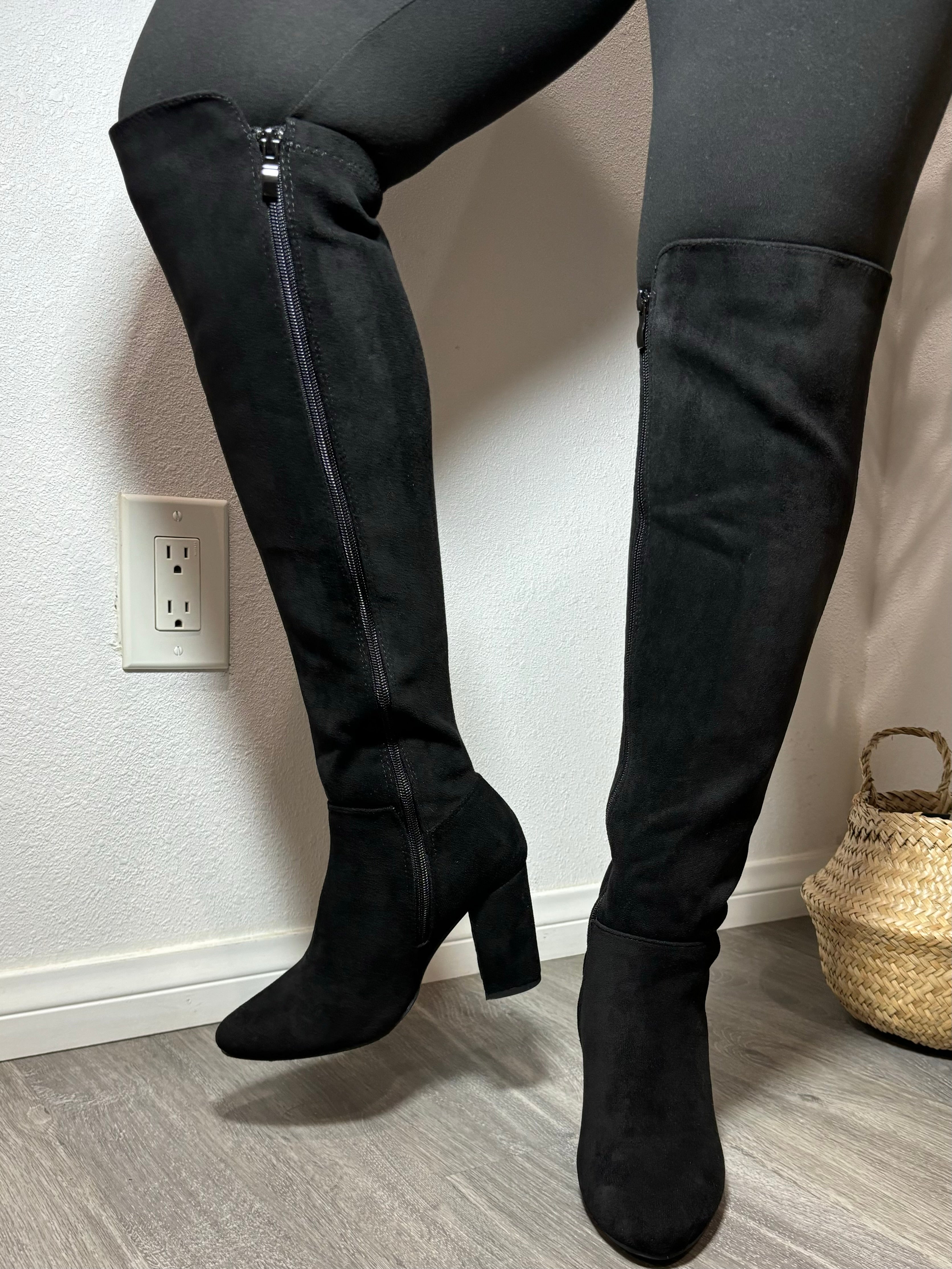Whiskey Suede Knee High Boot