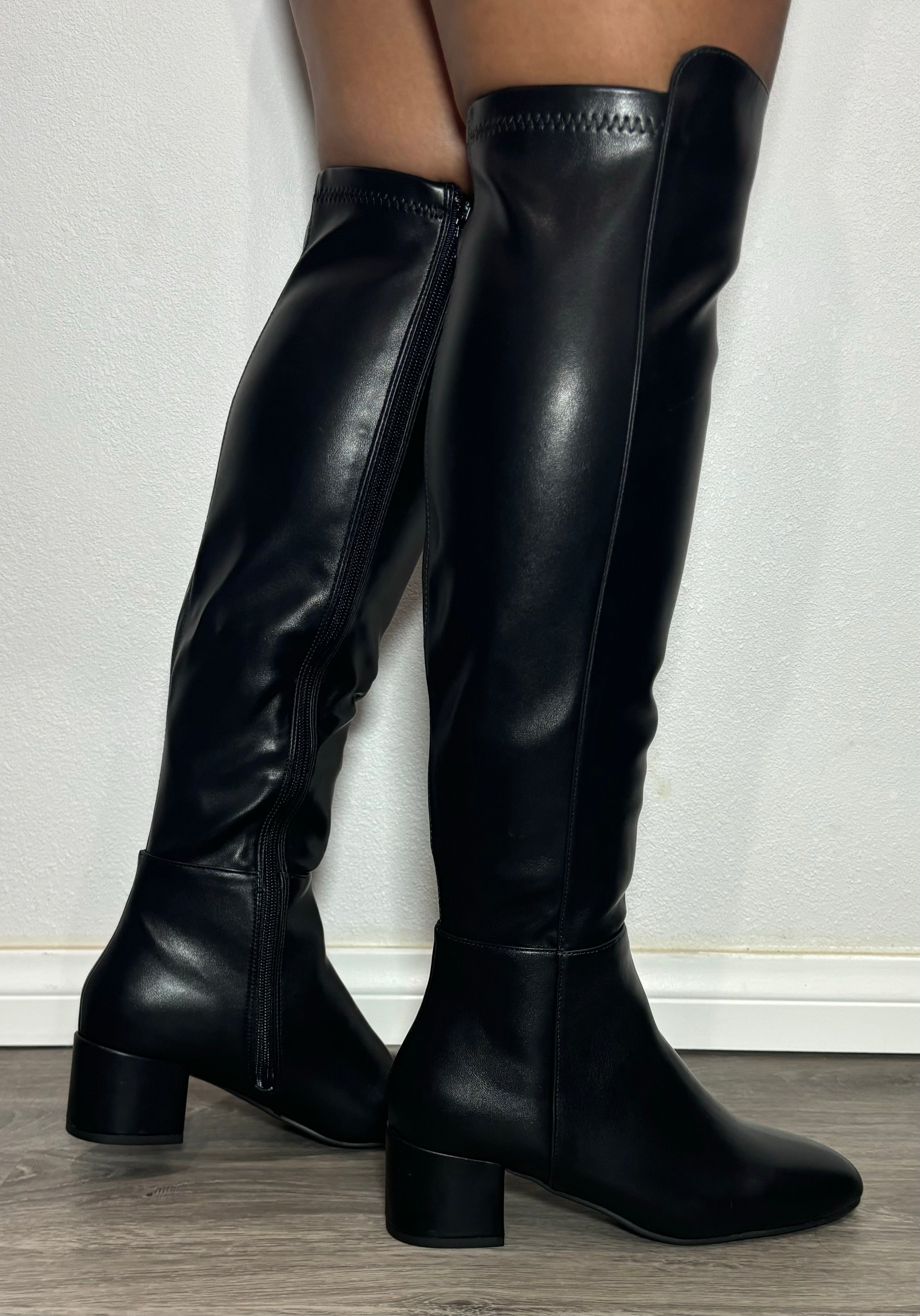 Billie Above the Knee Boot Black