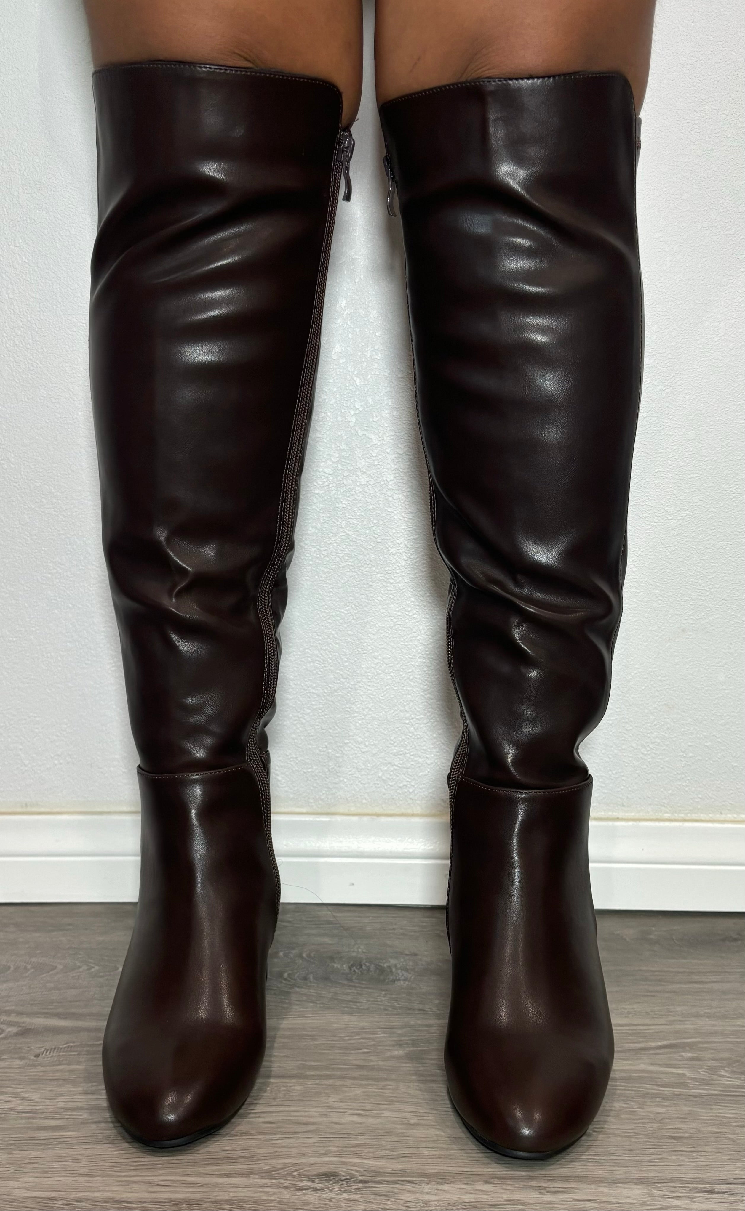 Billie Above the Knee Boot Brown