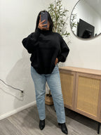 Taylor Mock Neck Sweater Black