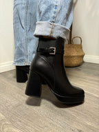 Dover Platform Booties Black