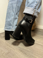 Dover Platform Booties Black